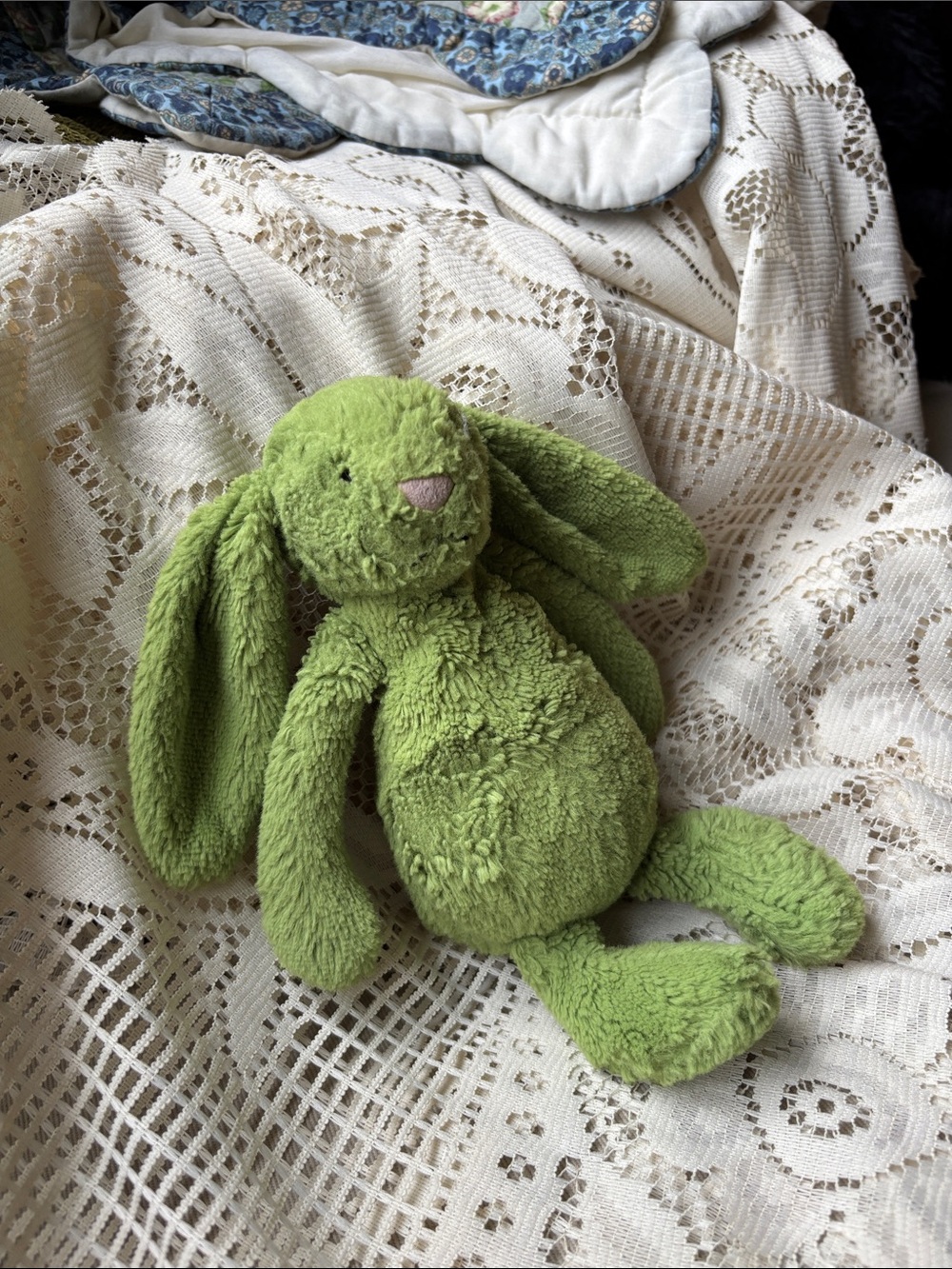 Jellycat Bashful Bunny Apple Green Mini Stuffed Animal